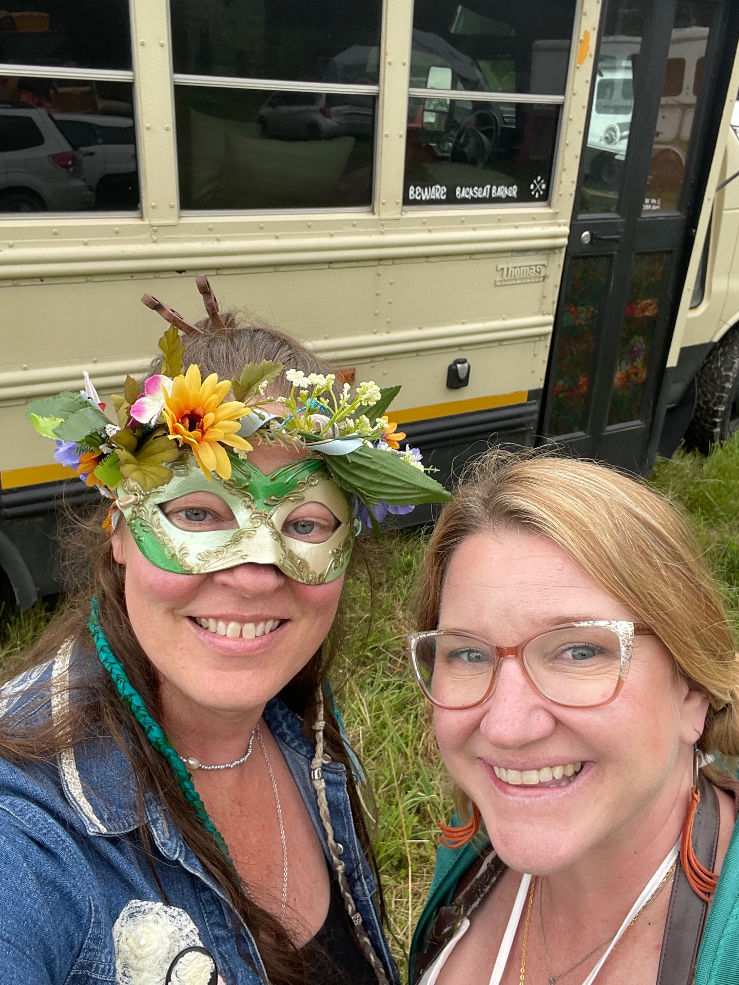 Playful moments with masks and costumes