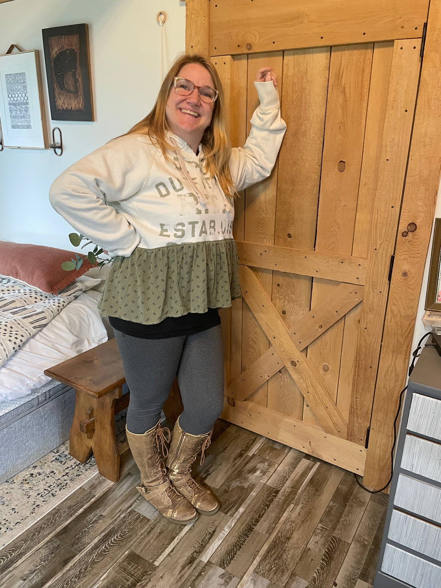 Joyful moment at the retreat barn